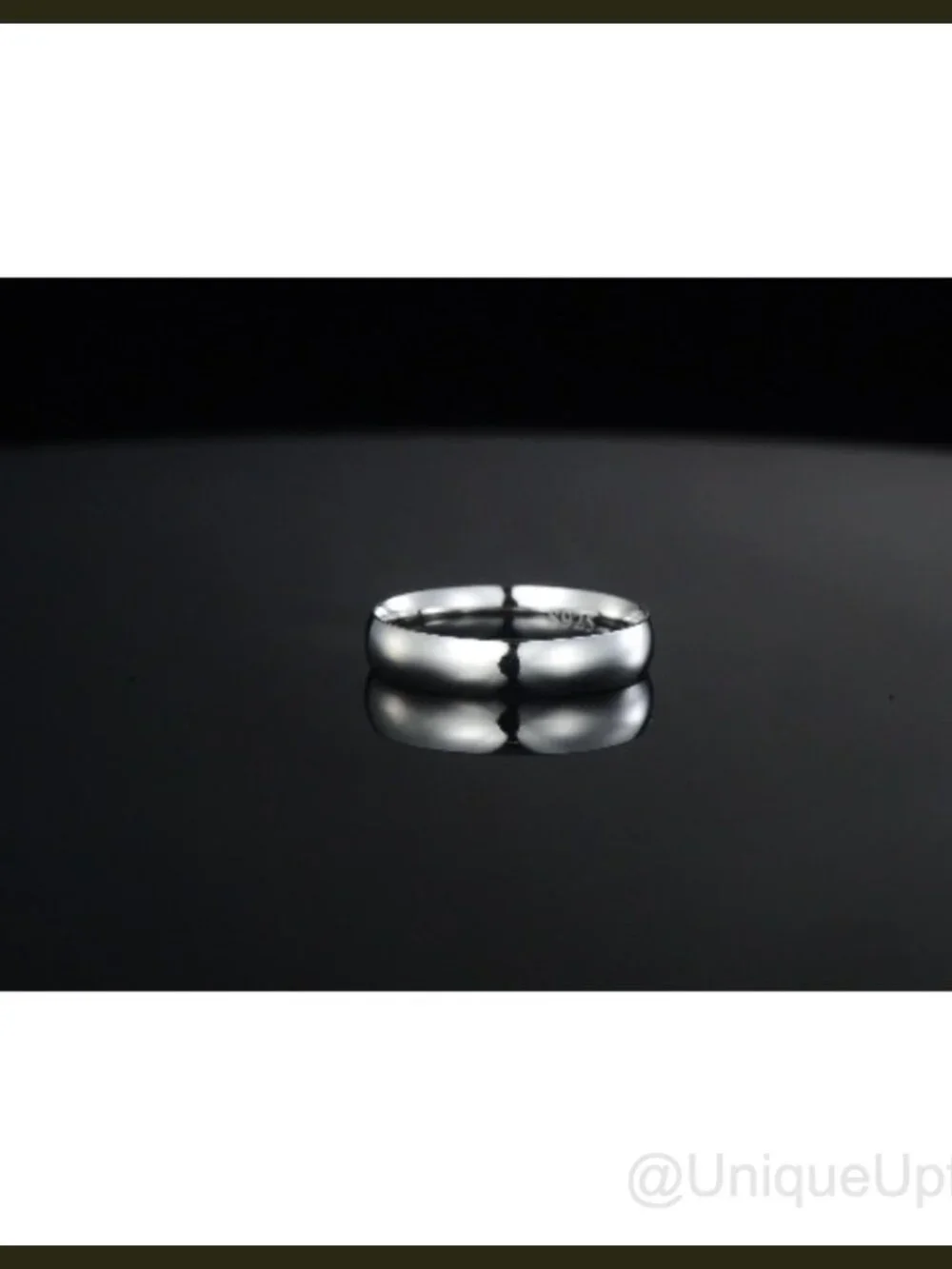 4mm Sterling Silver Wedding Band Ring Comfort Fit Band